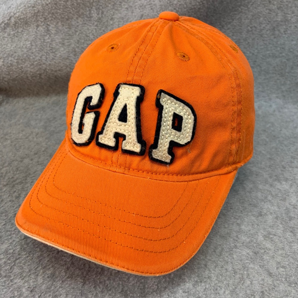 GAP Logo Kids Orange Baby Gap Baseball Hat Elastic Back M/L